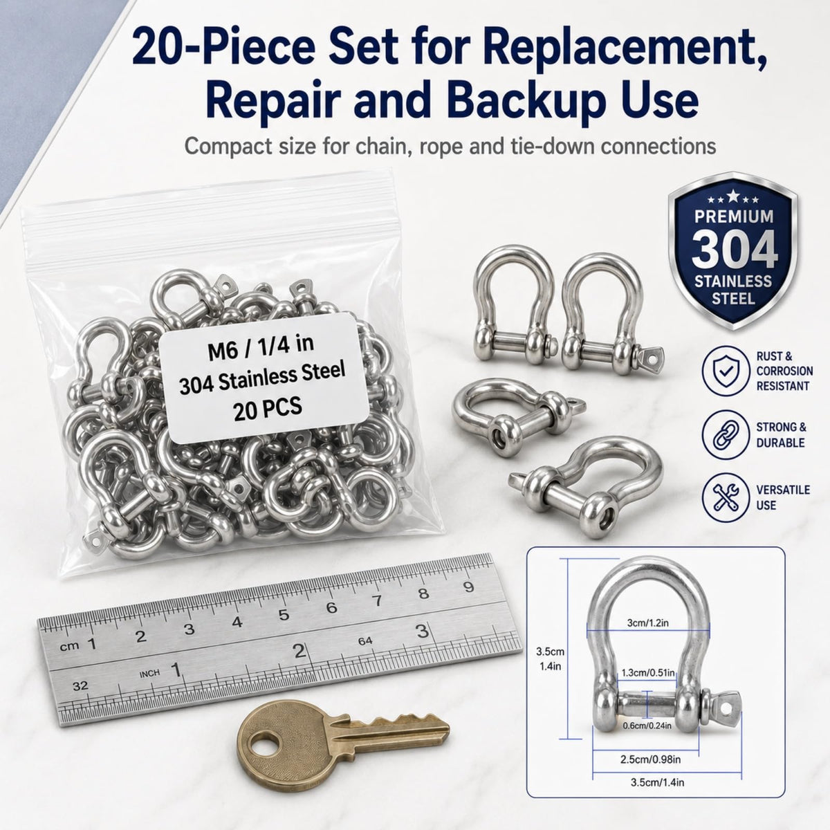 YOUNTHYE shackle used on boat cleat showing marine-ready attachment reliability