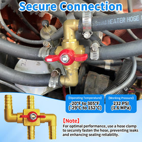 yourheey hose connection detail with tightened clamp ensuring leak-resistant seal benefit