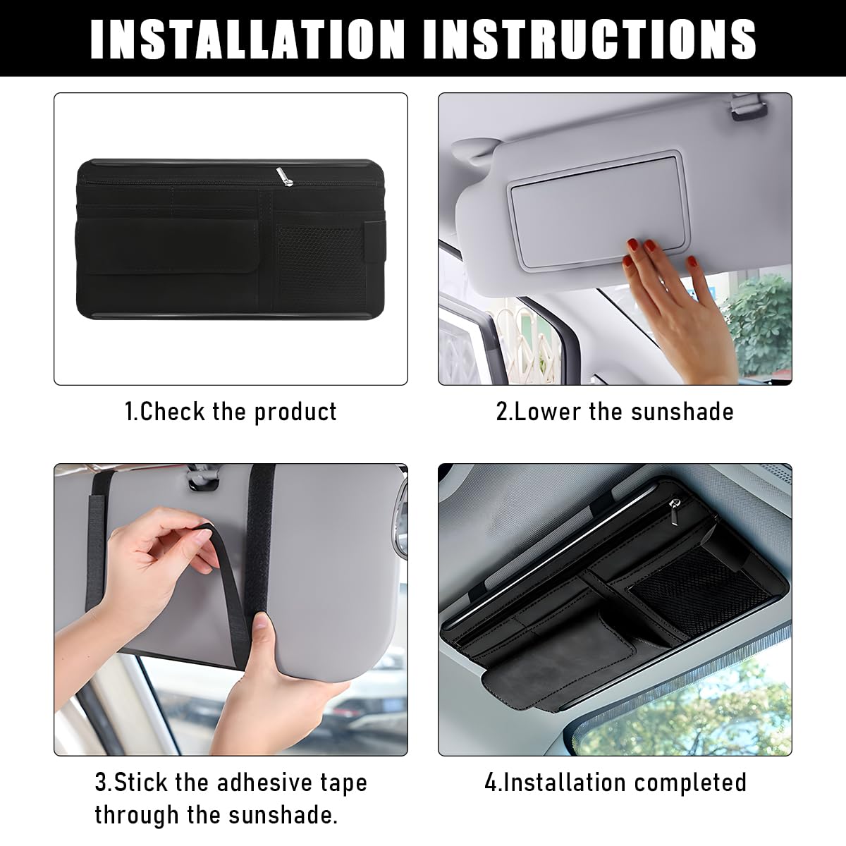 Yourkar in use with sunglasses stored safely offering quick reachability