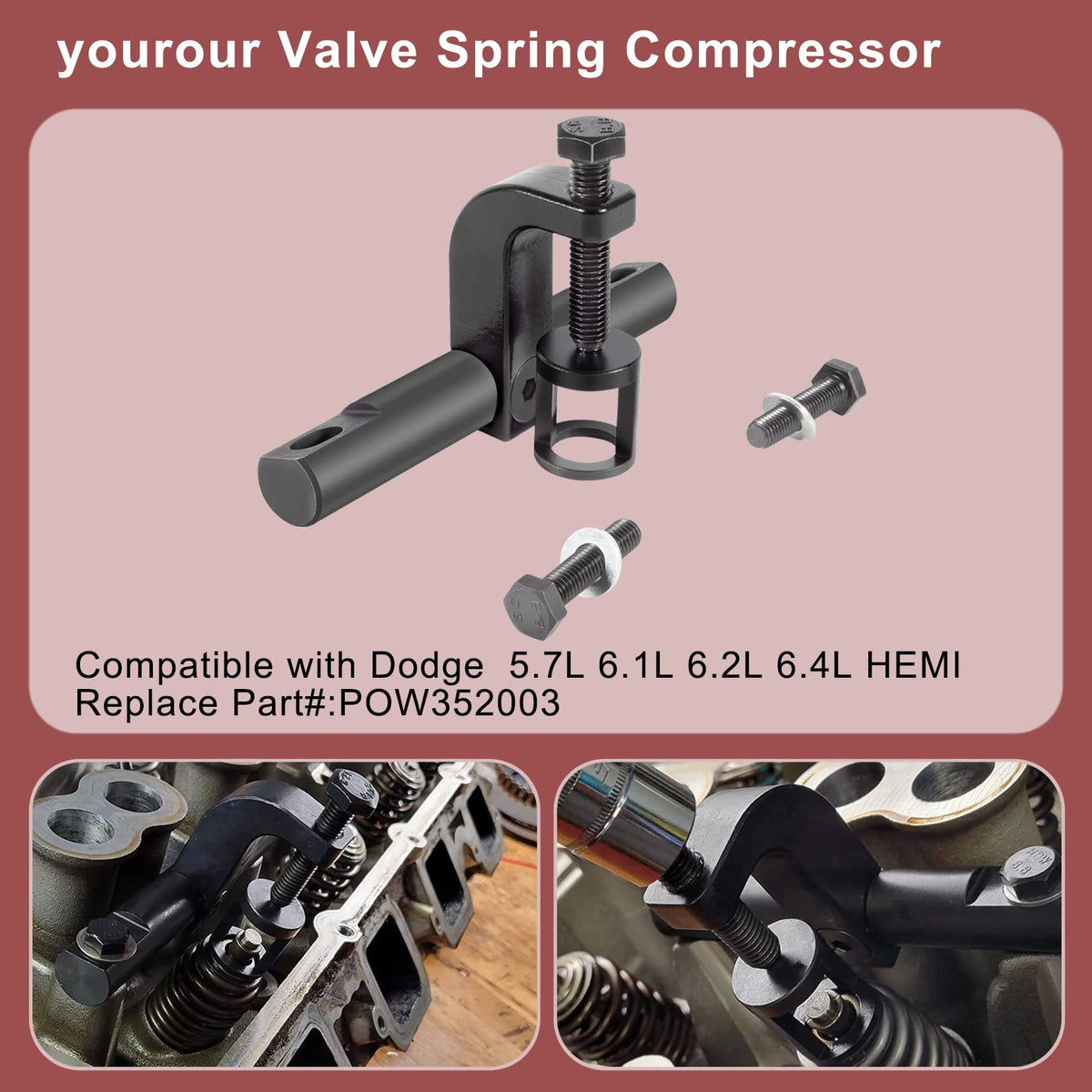 yourour closeup of lead screw detail for smooth controlled compression