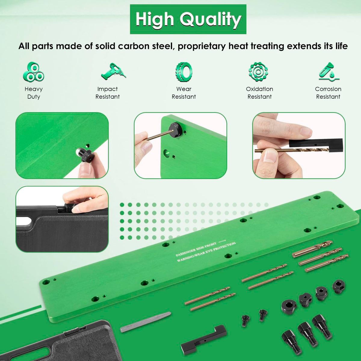 Yoursme cobalt drill bits sized for pilot and extraction holes for clean, precise cuts
