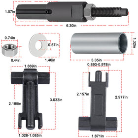 Yoursme close-up of threaded steel and black coating for corrosion resistance