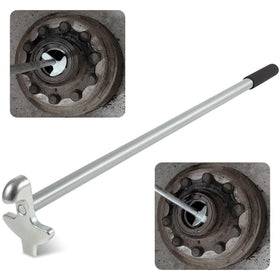 Yoursme front view of hub oil seal puller showing full tool and benefit of clear inspection