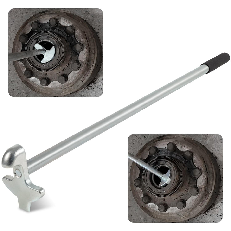 Yoursme front view of hub oil seal puller showing full tool and benefit of clear inspection
