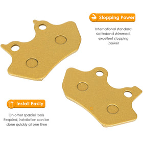 Yoursme pads installed in front caliper demonstrating secure fit