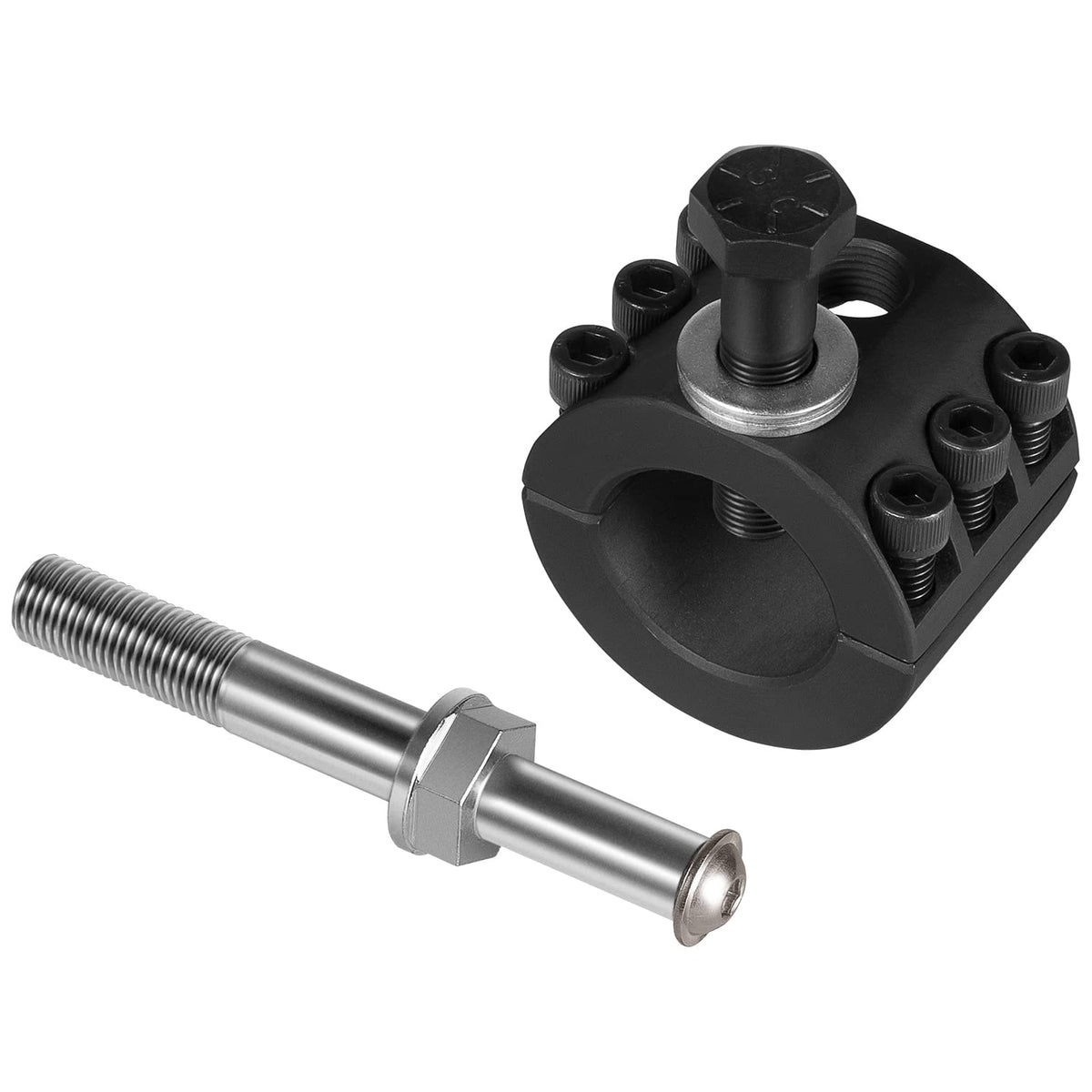 Yoursme clamp installed on Jeep tie rod keeping stabilizer clear