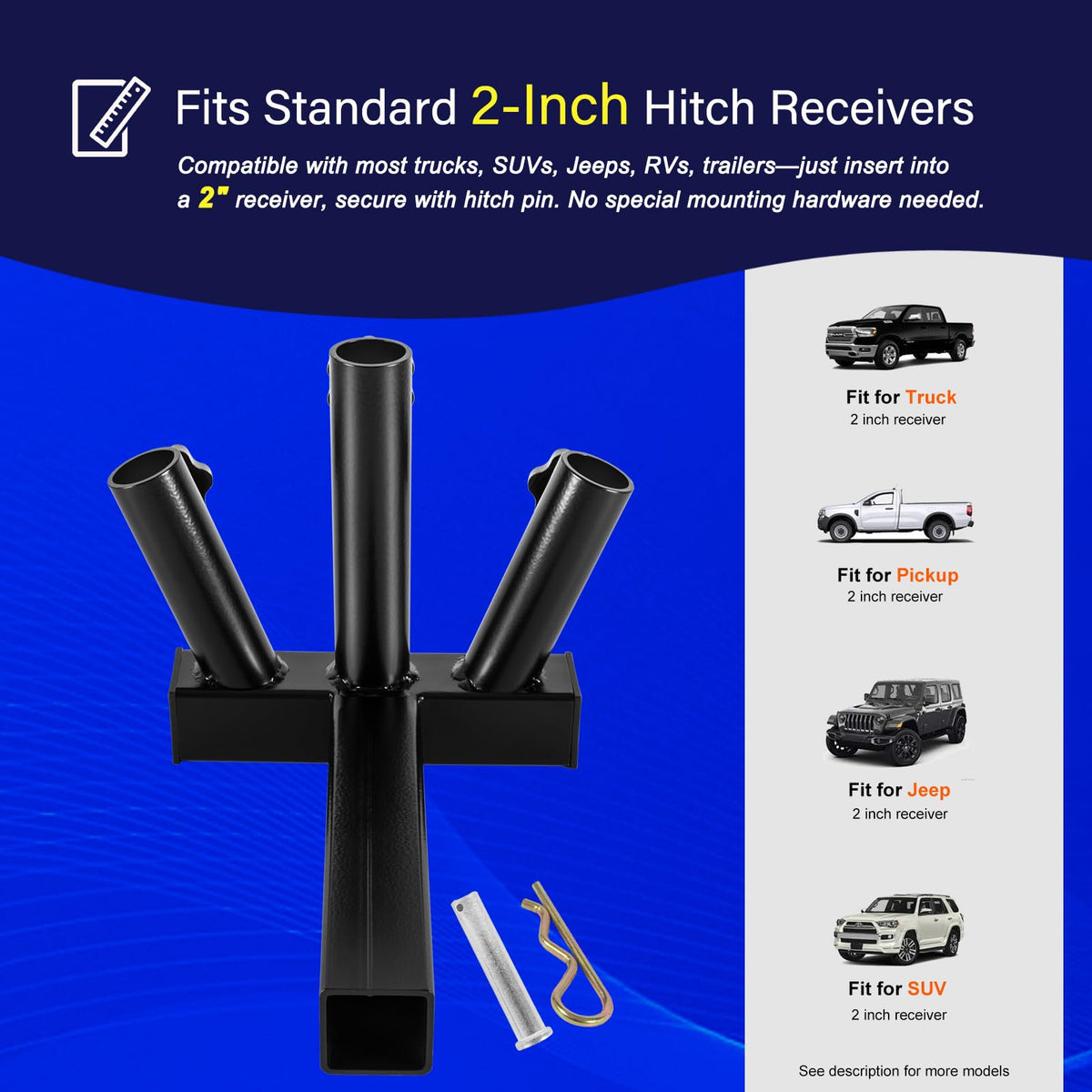 Yoursme hitch mount installed on truck hitch illustrating secure, road-ready use