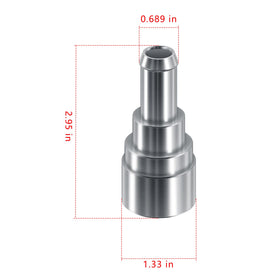 Yoursme connector installed on heater hose demonstrating reliable coolant connection