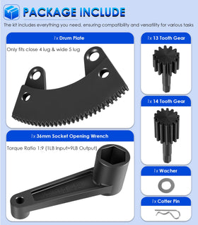 Yoursme kit components laid out showing gears, plate and durable hardware