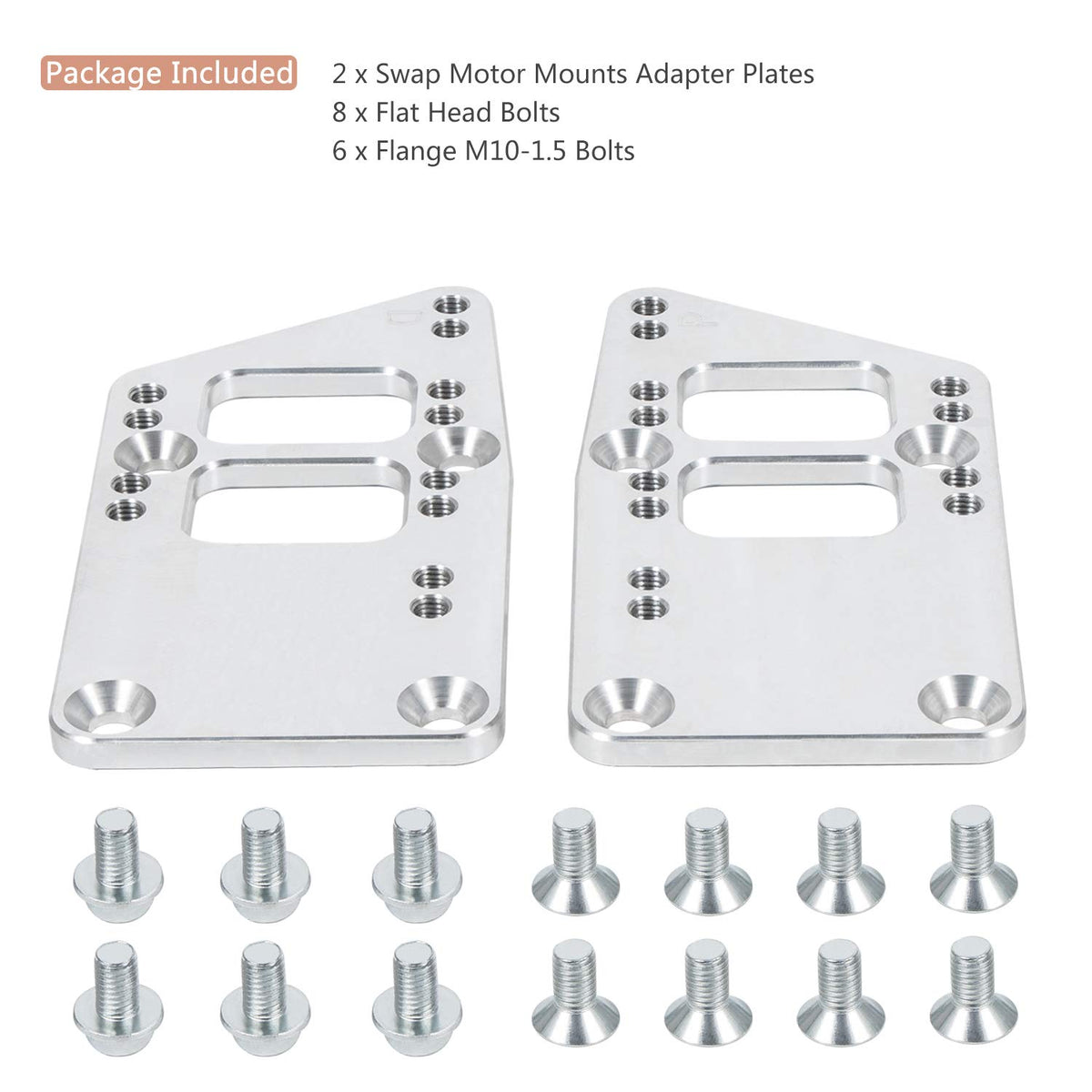 Yoursme plate mounted on LS engine showing adjustable positions benefit clearance