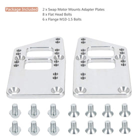 Yoursme plate mounted on LS engine showing adjustable positions benefit clearance