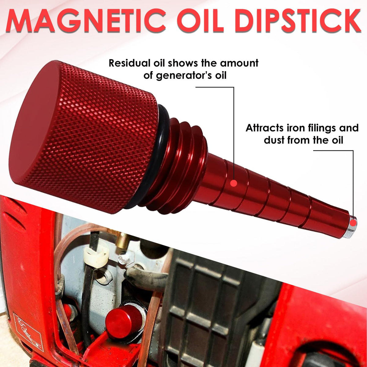 Yoursme oil funnel fitted into generator fill neck prevents spills during oil changes