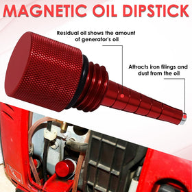 Yoursme oil funnel fitted into generator fill neck prevents spills during oil changes