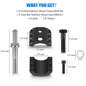 Yoursme relocation bolt and stud detail for easy stabilizer mounting