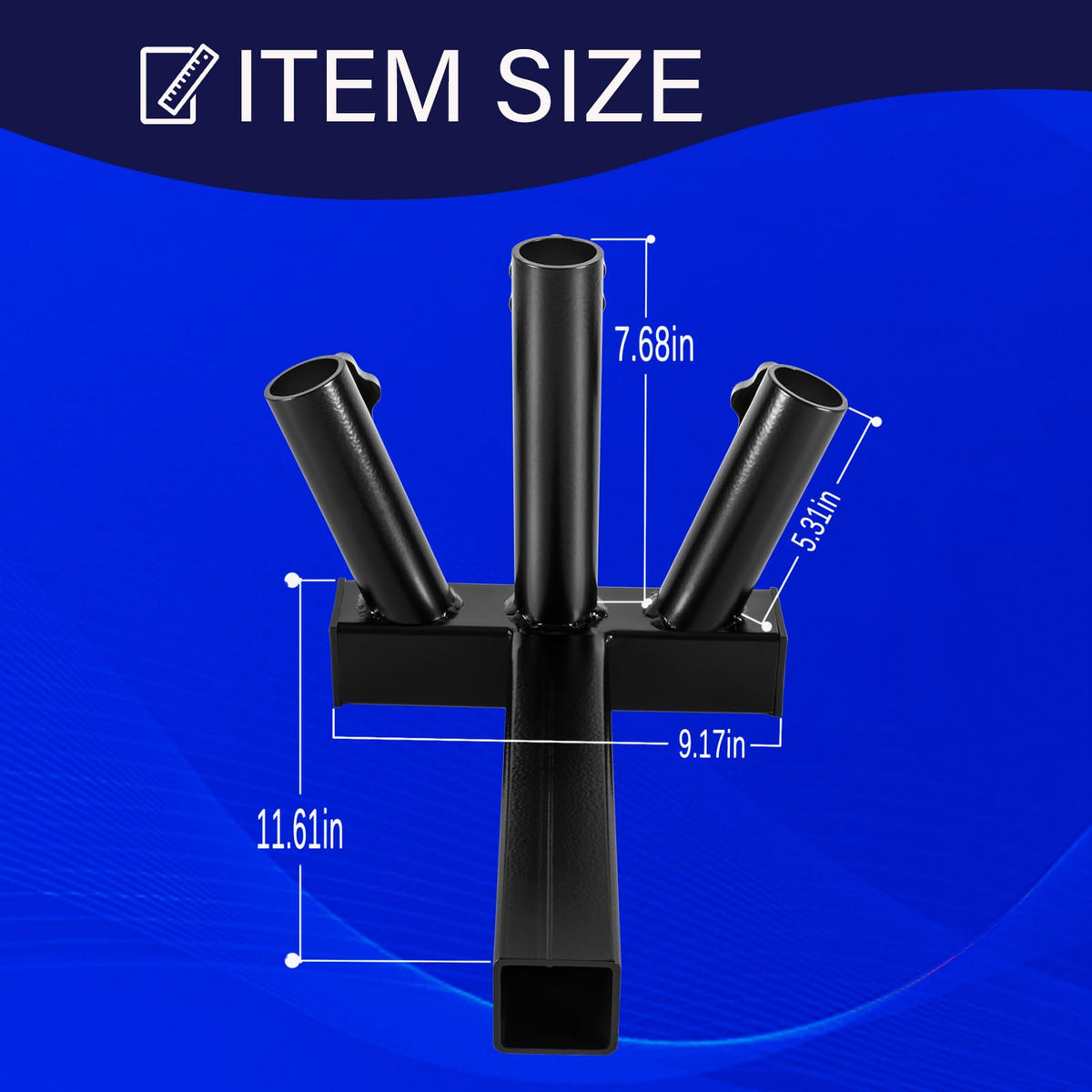 Yoursme size comparison with ruler clarifying pole fit and receiver compatibility