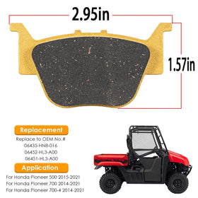 Yoursme pad side profile showing thickness and backing plate strength for long life
