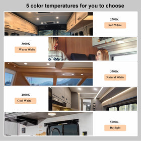 Youtime installed in van ceiling showing uniform interior lighting benefit