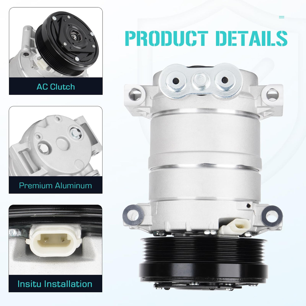 Youxmoto clutch close-up displaying engagement surface and fast response for smoother A/C operation