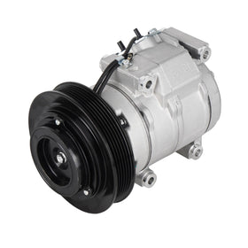 Youxmoto AC compressor front assembly showing mounting points and ready-to-fit benefit