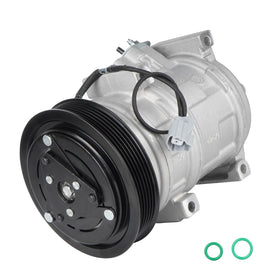 Youxmoto AC compressor front view showing mounting points and ready-to-install fit