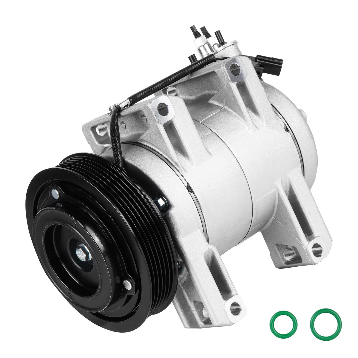 Youxmoto AC compressor front view showing robust housing and fitment benefit