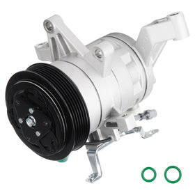 Youxmoto AC compressor front view showing mounting points and fitment benefit
