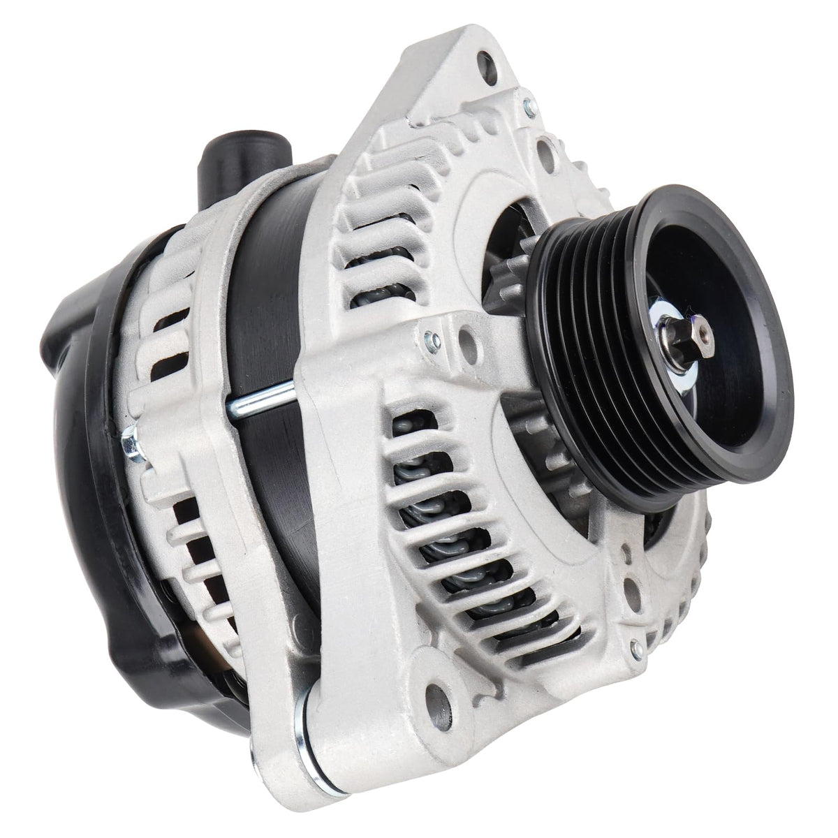 Youxmoto alternator front view showing pulley and mounting points for easy replacement