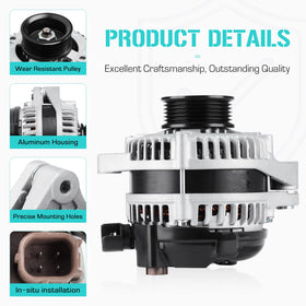 Youxmoto pulley close-up highlighting 6-groove decoupler pulley and vibration reduction