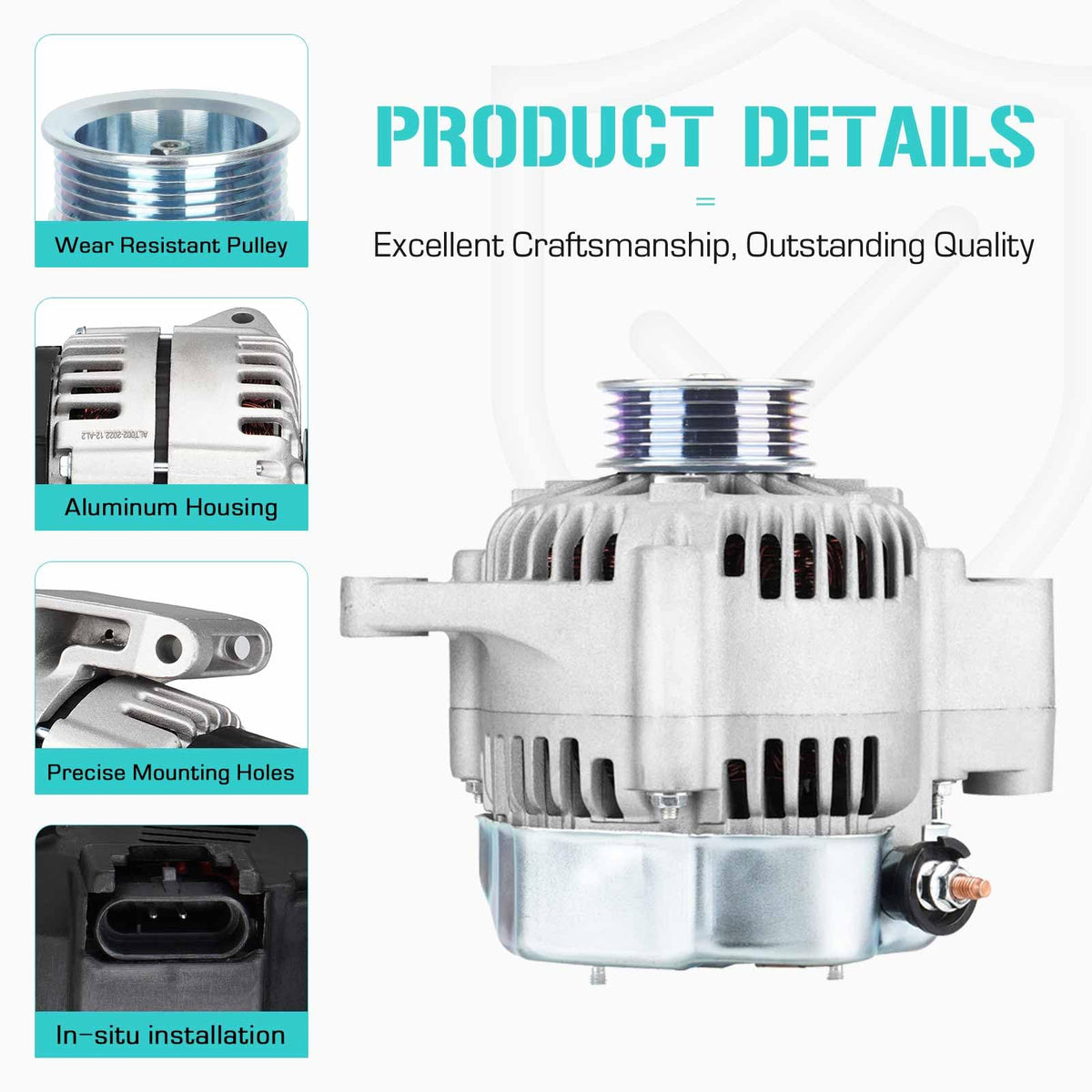 Youxmoto alternator side label displaying model numbers and compatibility