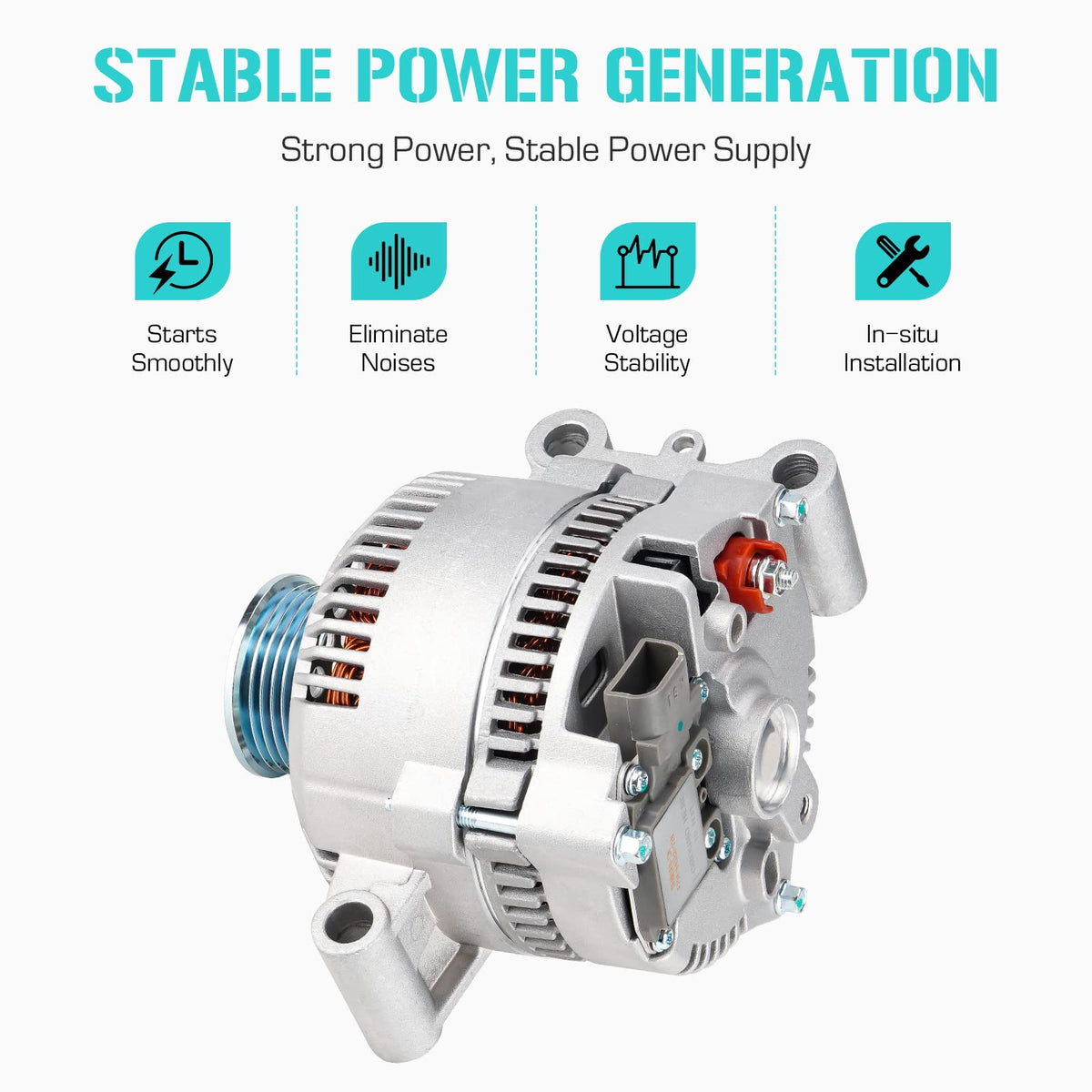 youxmoto alternator side showing bolt holes and brackets for easy alignment