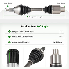 Youxmoto axle installed in Ram front hub demonstrating correct fit