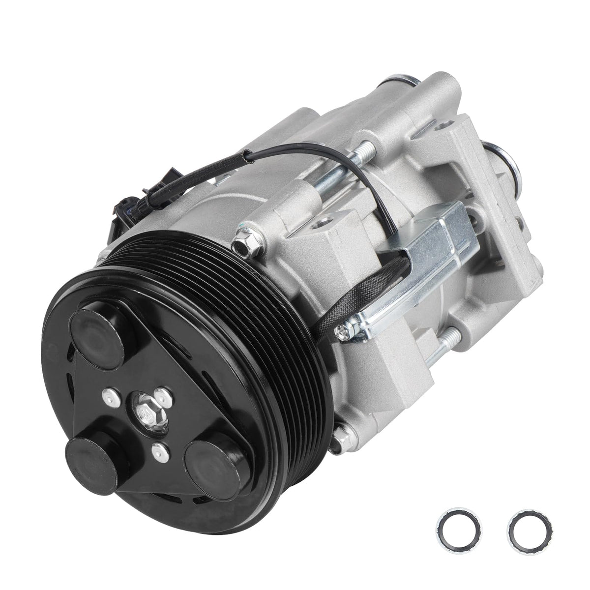 Youxmoto compressor front view showing mounting points and connectors for quick fit