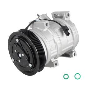 Youxmoto compressor front view showing mounting points and fit for Honda and Acura vehicles, ensures correct replacement