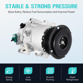Youxmoto compressor beside tape measure showing scale and direct-fit advantage
