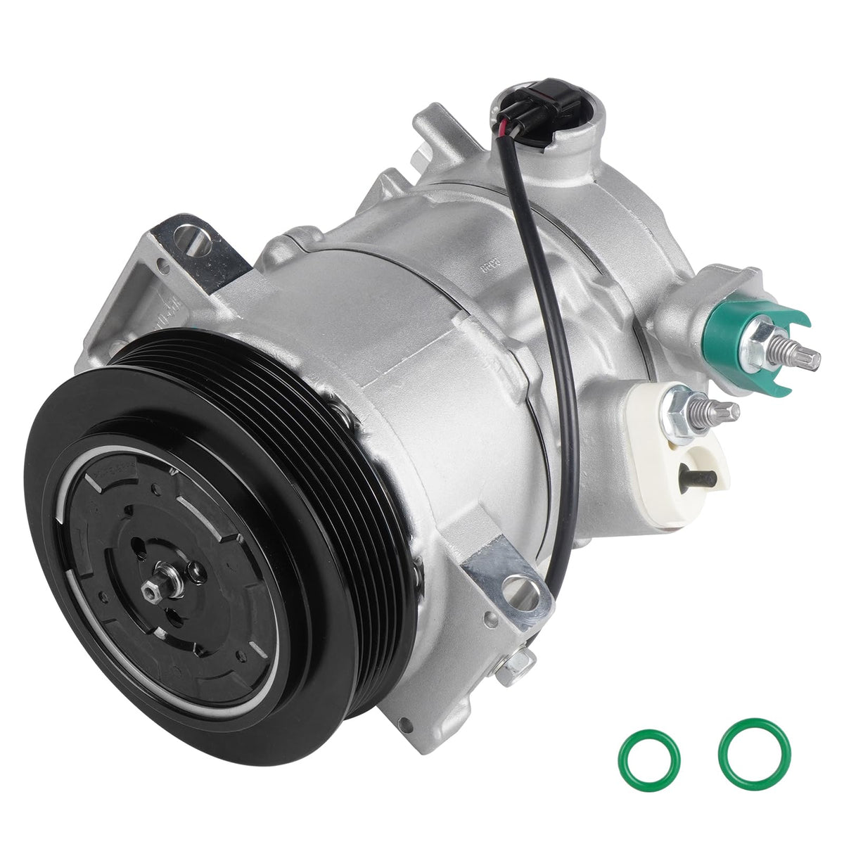 Youxmoto front compressor view showing mounting points and benefit of direct-fit replacement