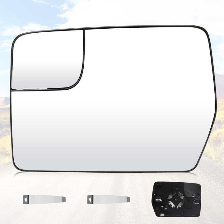 Youxmoto front view of left mirror glass showing clean fit and finish benefit