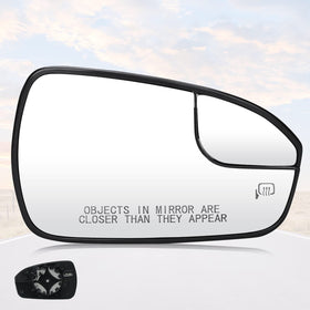 Youxmoto front packaging showing right-side heated mirror glass and quick fit benefit