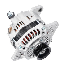 Youxmoto alternator front view showing mounting points and benefit of direct-fit replacement