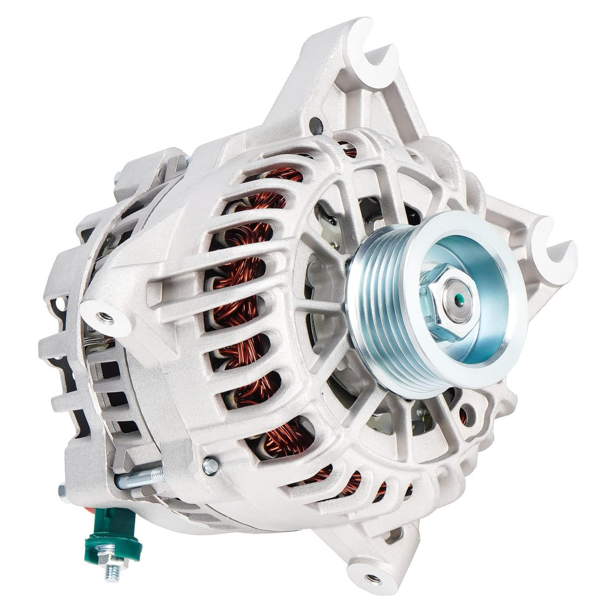 Youxmoto alternator front view showing mounting points and robust construction for easy fit