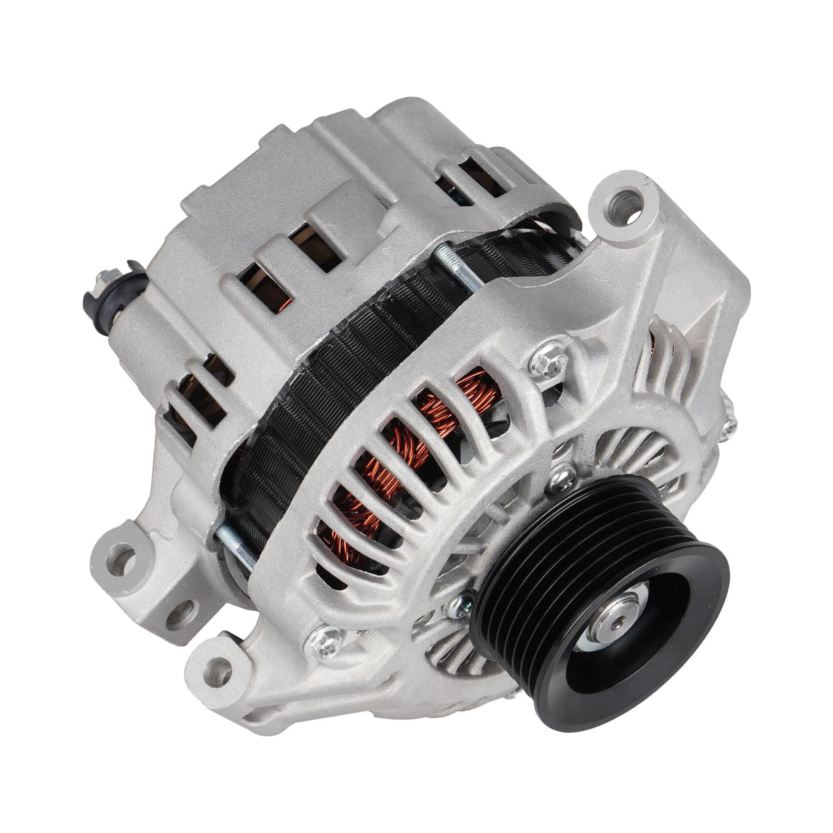 Youxmoto front view alternator showing clean housing and pulley, reliable fit
