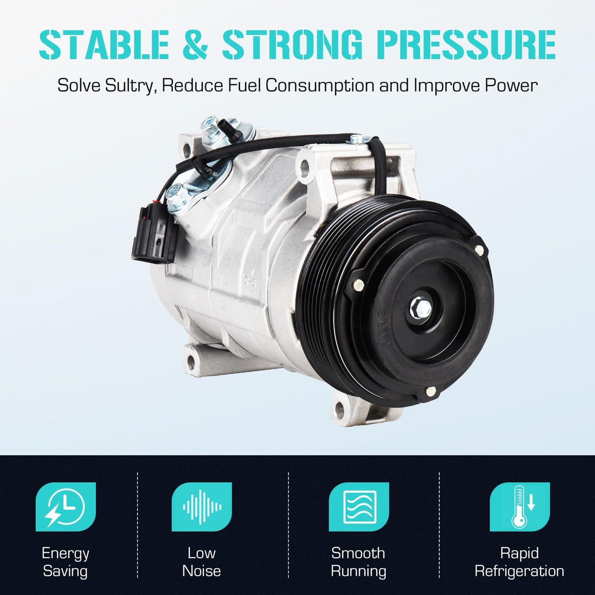 Youxmoto compressor installed in engine bay demonstrating direct-fit and restored cooling