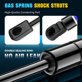 Youxmoto lift support beside ruler displaying 28.54" extended length for accurate replacement