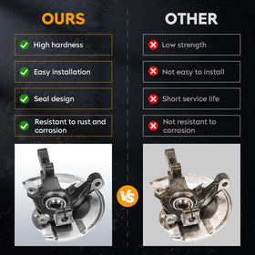 Youxmoto passenger side hub bearing profile highlighting bolt pattern and seal