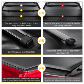 Youxmoto rear tension strap close-up showing wrinkle-free fit benefit