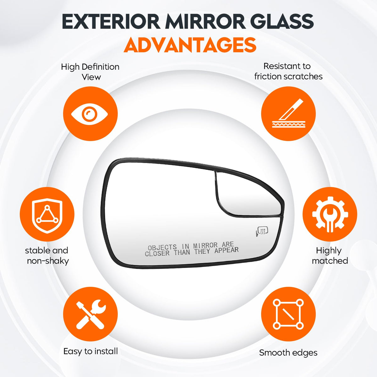 Youxmoto reflective convex surface showing wider field of view for safer lane changes benefit