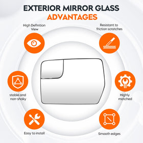 Youxmoto mirror beside ruler showing exact dimensions for accurate fitment