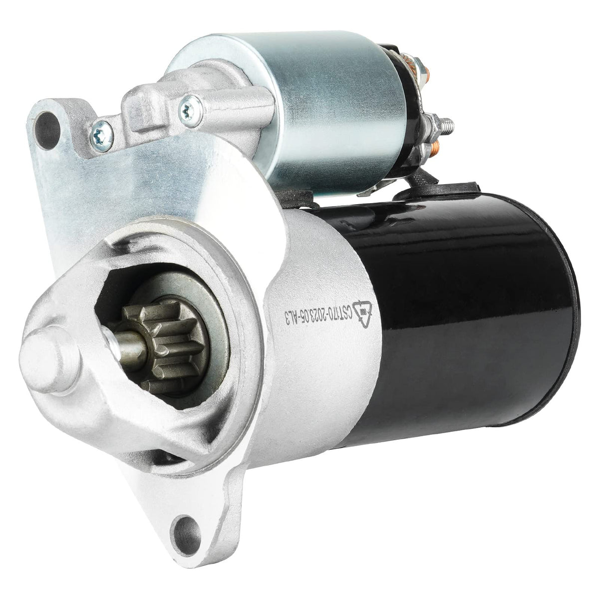 Youxmoto starter front view showing mounting points and fitment advantage