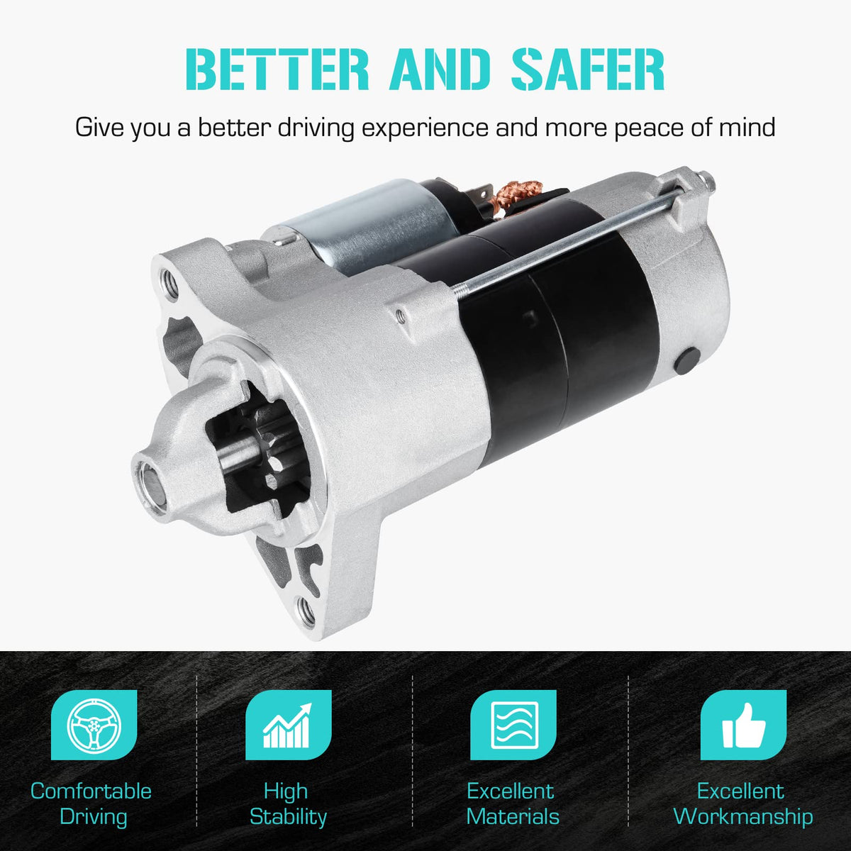 Youxmoto starter label and specs visible for easy part-number verification