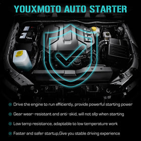 Youxmoto starter wiring connection view showing correct terminals for fast hookup