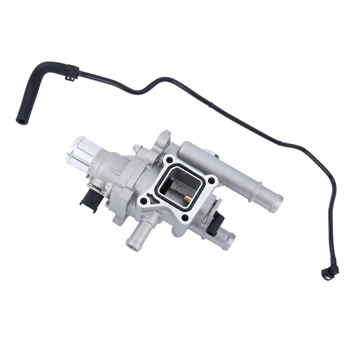 YOUYIEN thermostat housing front view showing machined ports for precise fit and leak prevention